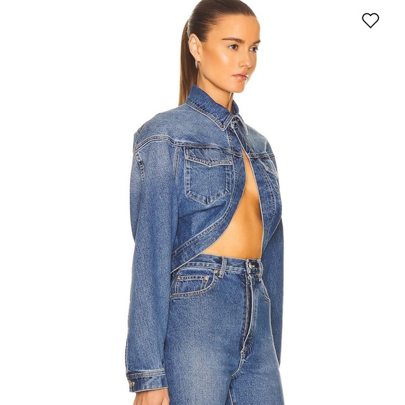 ALAÏA Cropped Denim Jacket - Picture 4 of 10